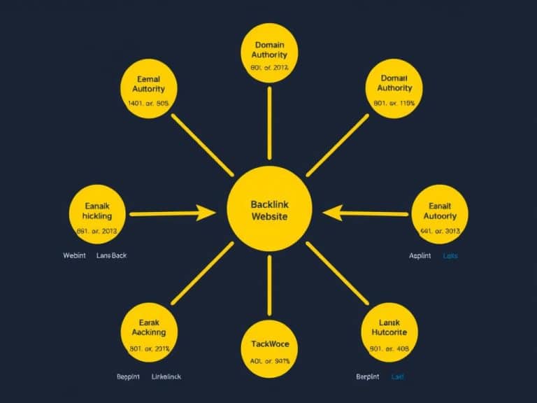 Backlink strategy diagram showing authority link building