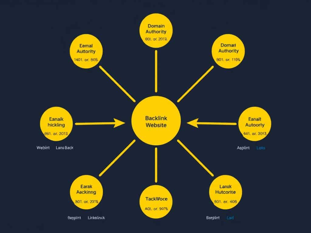Backlink strategy diagram showing authority link building