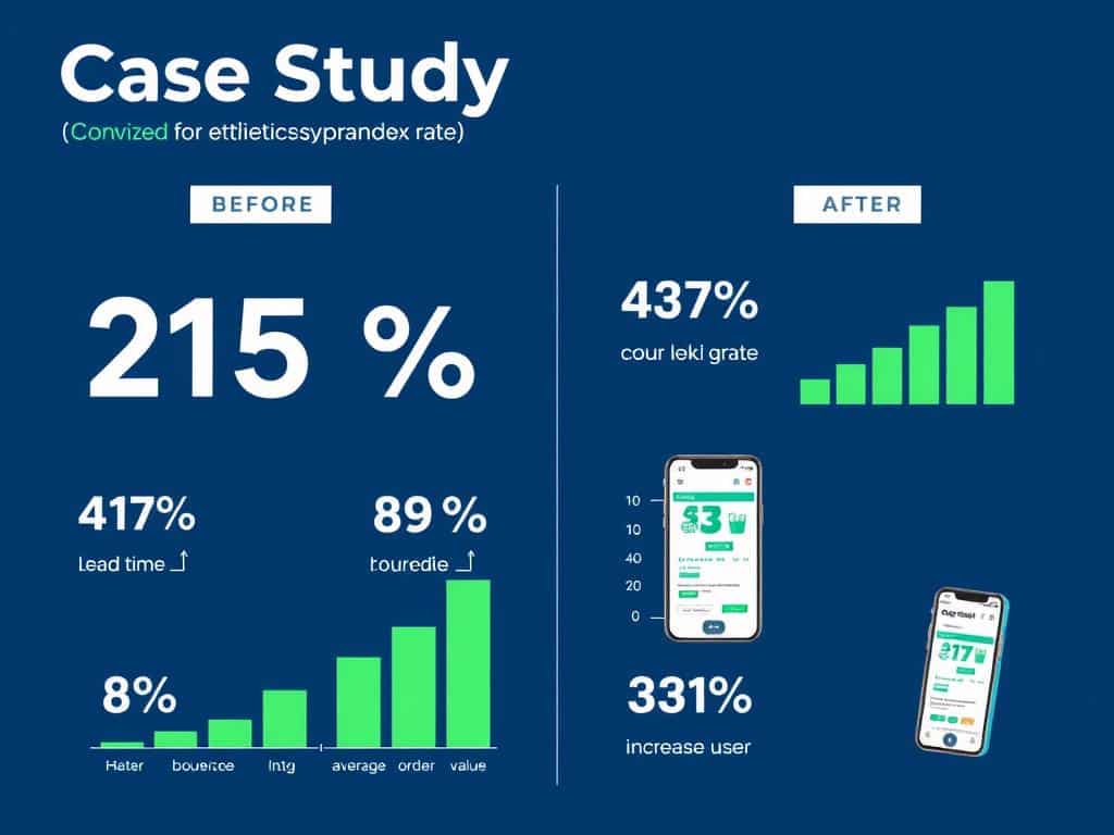 E-commerce website performance optimization case study showing improved conversion rates