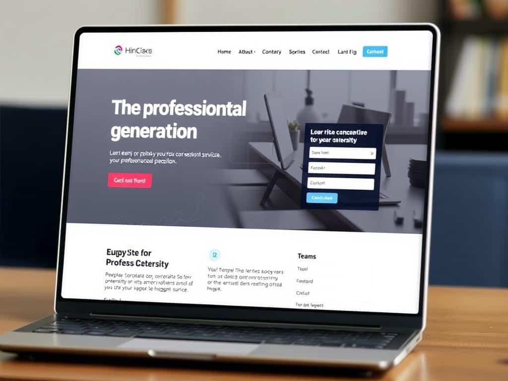 Professional services website with lead generation focus