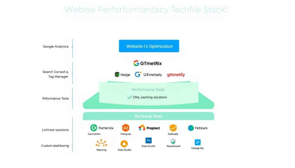 Technology stack used for website performance optimization